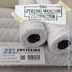 swc polyester cartridge filter benang ss304 core  medium